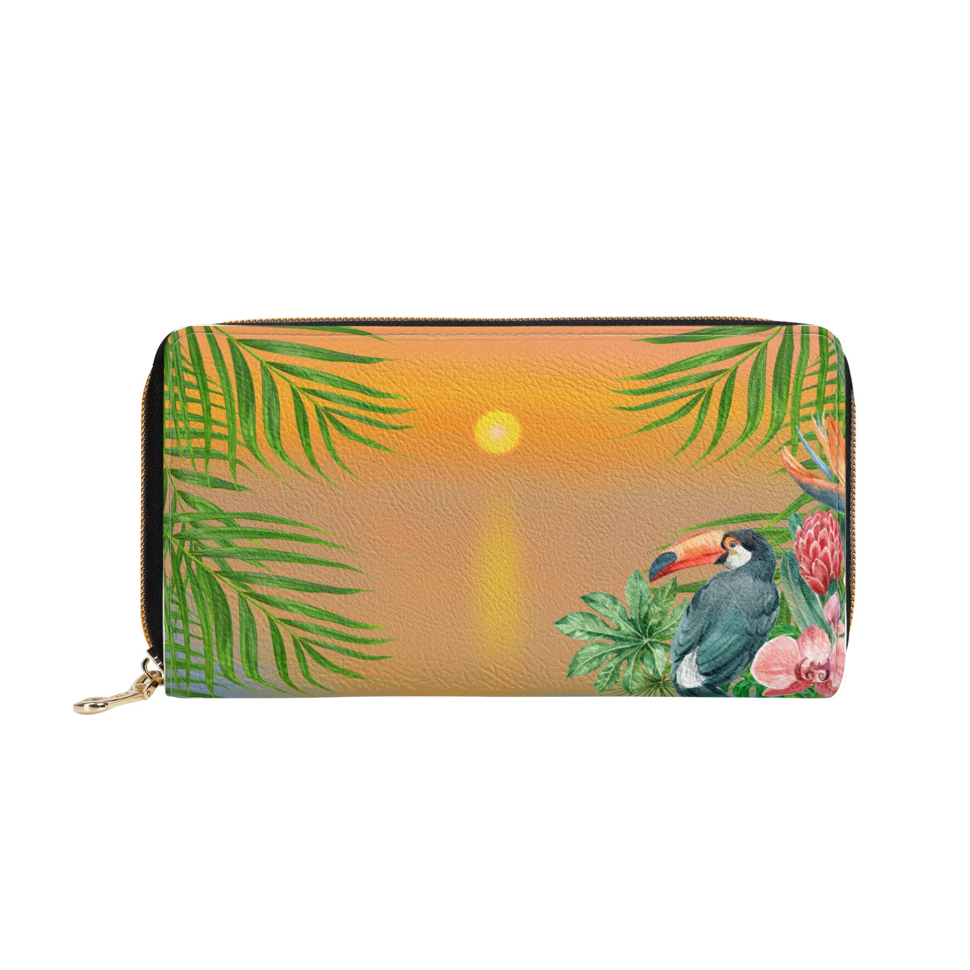 PU L - Zipper Purse Sunset in the Tropics (Designed by Dunbi) PopCustoms