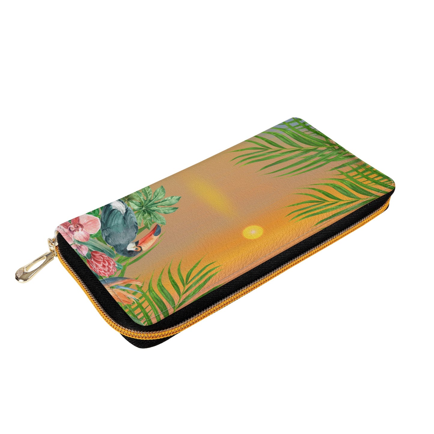 PU L - Zipper Purse Sunset in the Tropics (Designed by Dunbi) PopCustoms