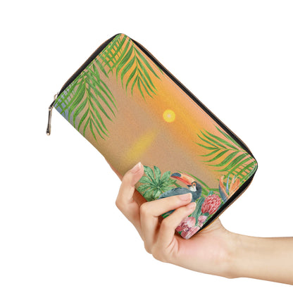 PU L - Zipper Purse Sunset in the Tropics (Designed by Dunbi) PopCustoms