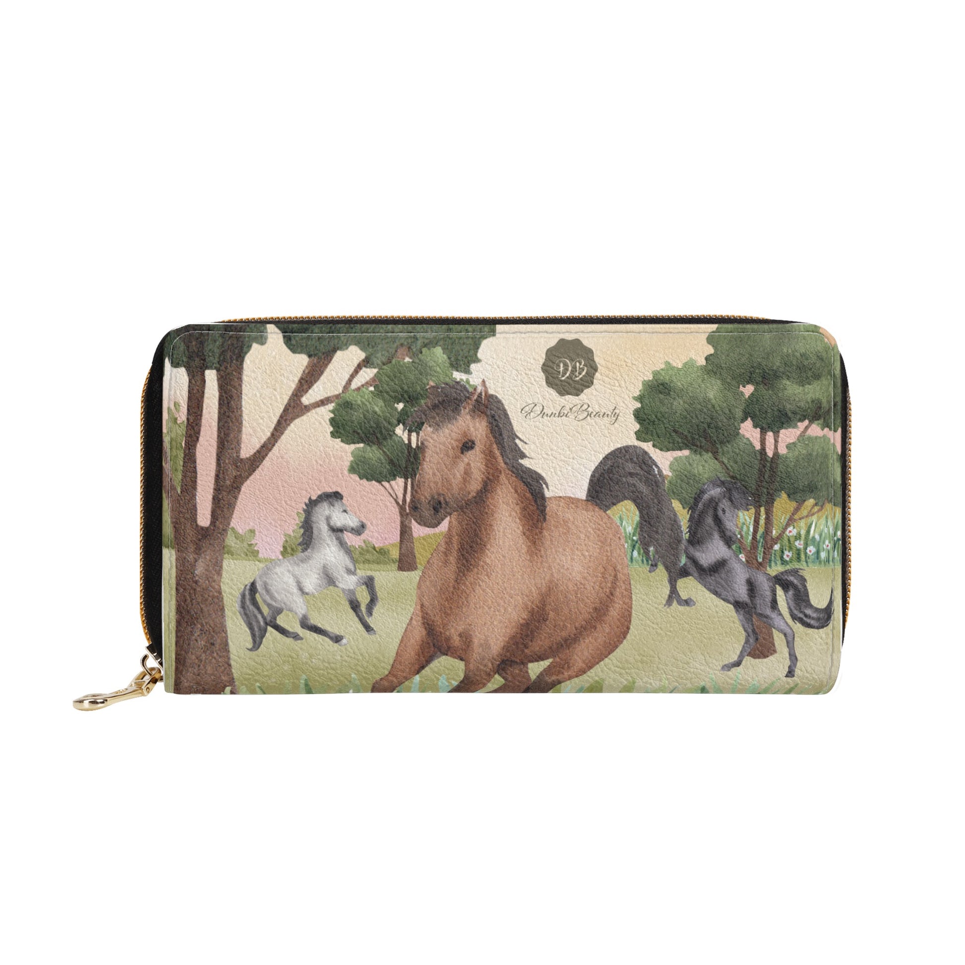 PU L - Zipper Purse Horsing Around Freely (Designed by Dunbi) PopCustoms