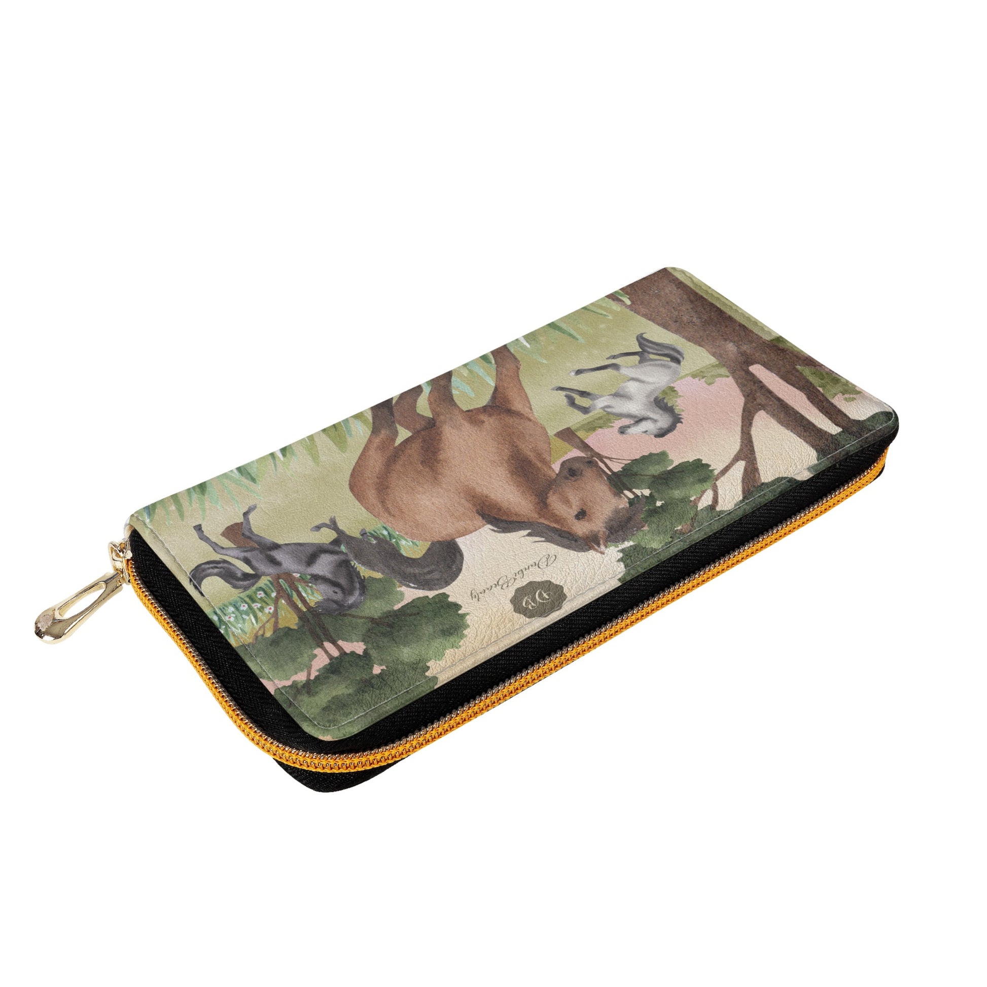 PU L - Zipper Purse Horsing Around Freely (Designed by Dunbi) PopCustoms