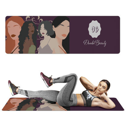 Rubber Yoga Mat Group of Women Ethnic (Designed by Dunbi) PopCustoms