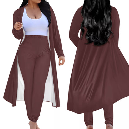 Women's Long Sleeve Cardigan and Leggings 2pcs (Designed by Dunbi) PopCustoms