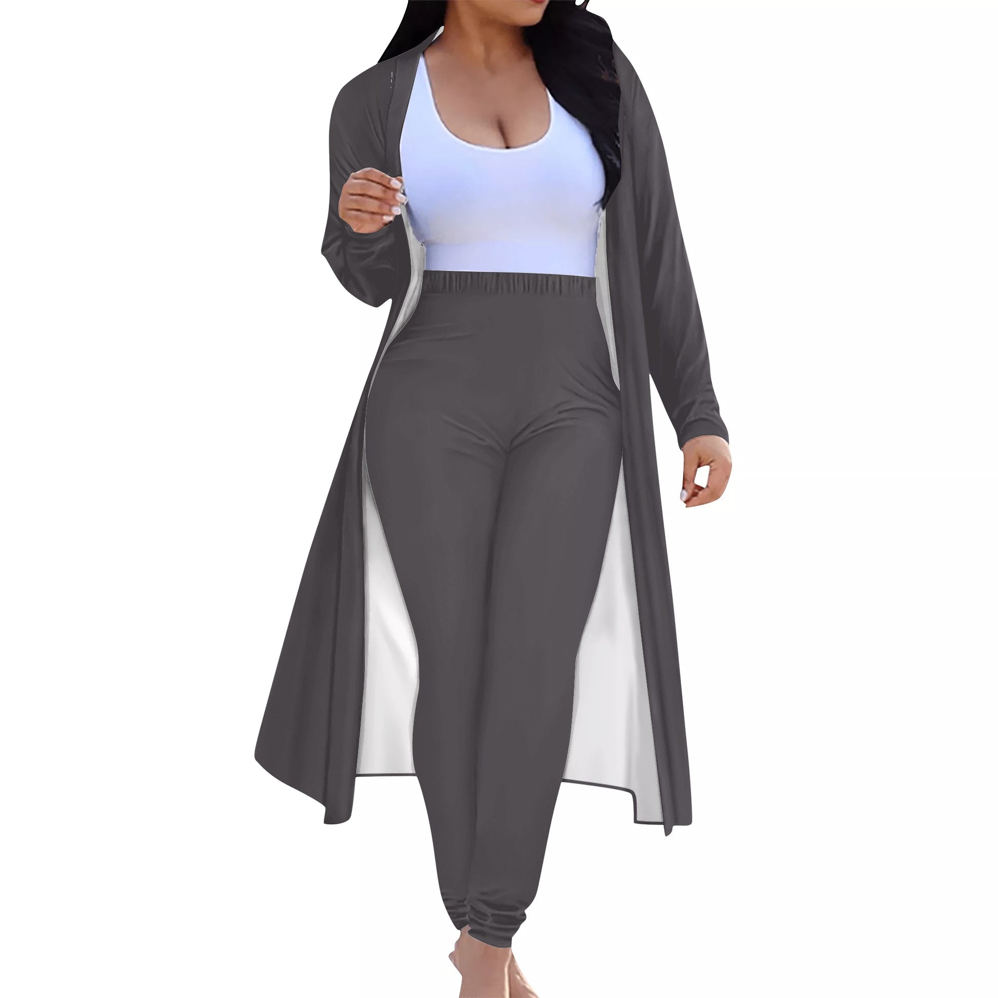 Women's Long Sleeve Cardigan and Leggings 2pcs (Designed by Dunbi) PopCustoms