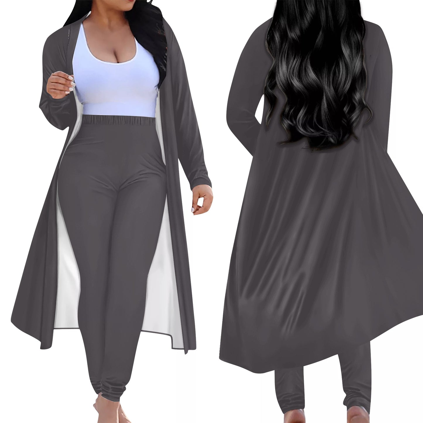 Women's Long Sleeve Cardigan and Leggings 2pcs (Designed by Dunbi) PopCustoms