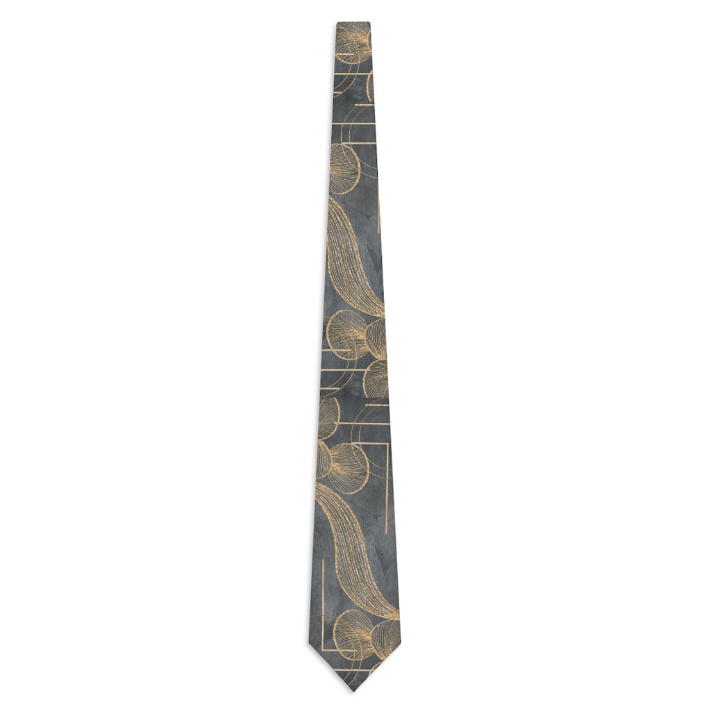 Men's Gray Throwback Necktie Printify