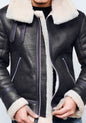 Men's Jacket Winter Highneck Warm Fur Liner Lapel Leather Zipper SupDropshipping