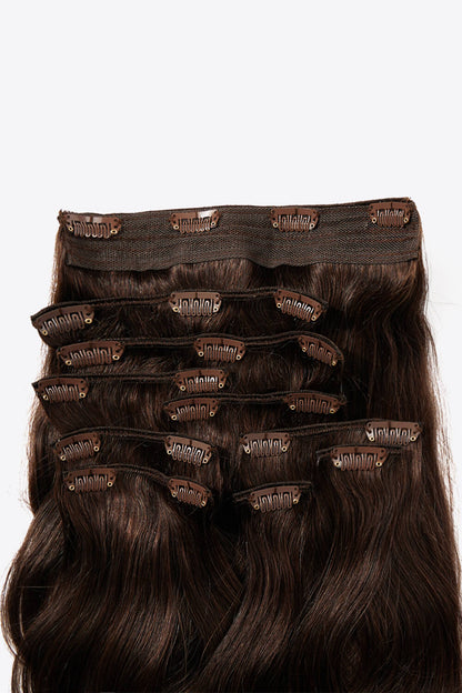 18" 160g #2 Straight Clip-in Hair Extensions Human Hair - DunbiBeauty, LLC