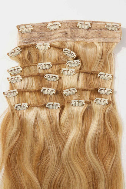 18" 200 #613 straight Clip-in Hair Extensions Human Hair - DunbiBeauty, LLC