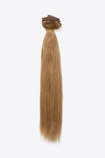 18''140g #10 Natural Straight Clip-in Hair Extensions Human Hair - DunbiBeauty, LLC