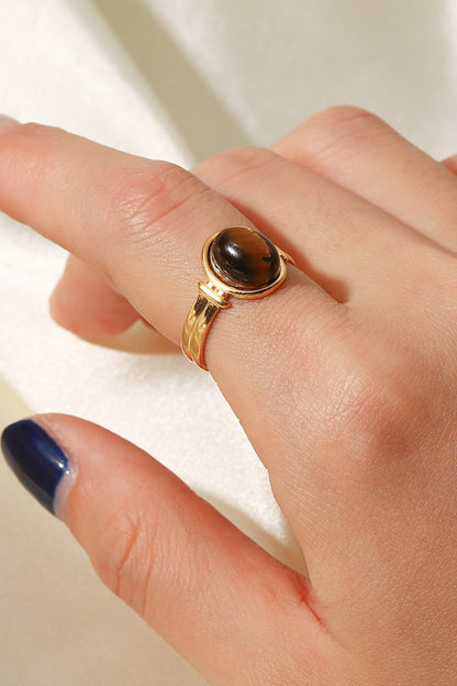 18K Gold Plated Open Ring - DunbiBeauty, LLC