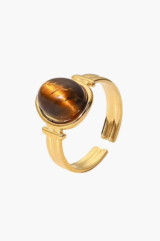 18K Gold Plated Open Ring - DunbiBeauty, LLC