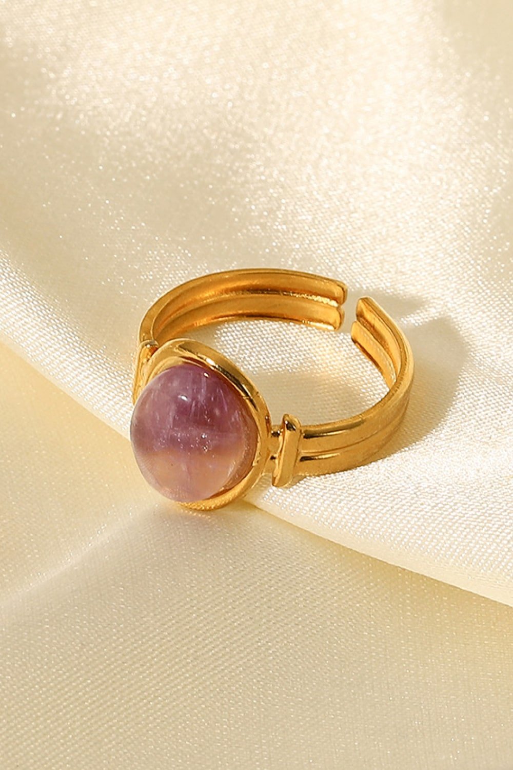 18K Gold Plated Open Ring - DunbiBeauty, LLC