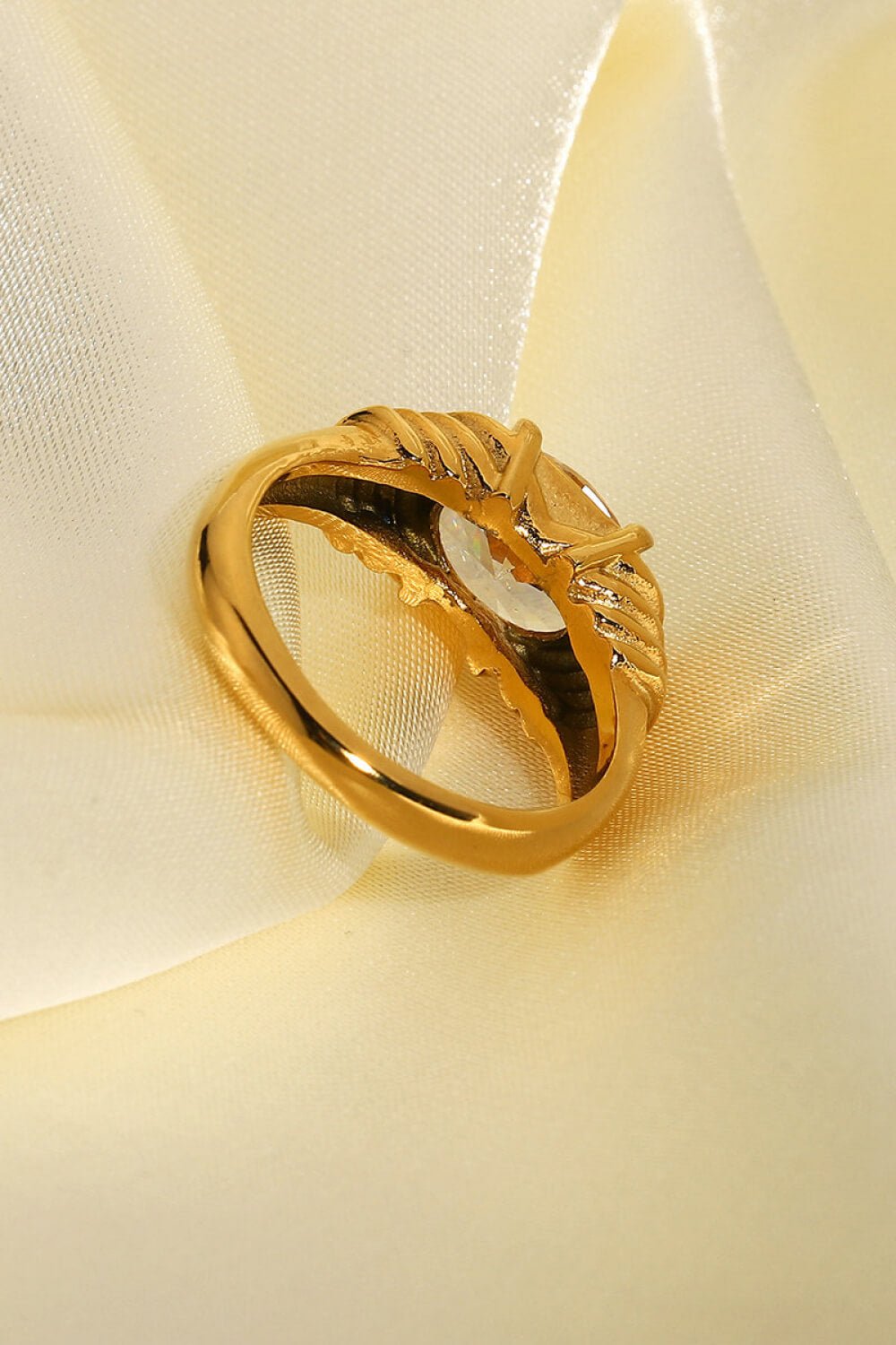 18K Gold Plated Zircon Ring - DunbiBeauty, LLC