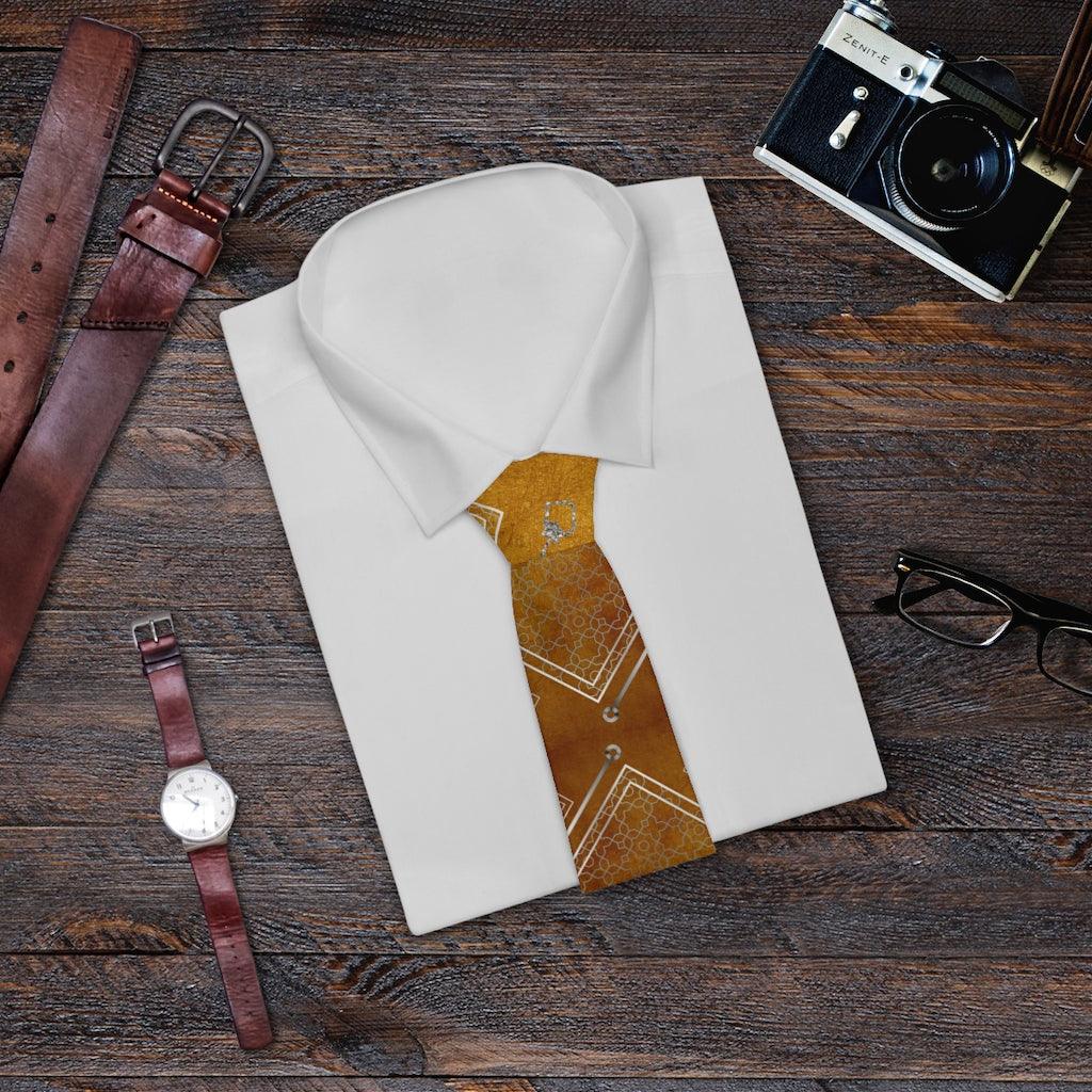 Orange Titanium Gentleman's Business Tie Printify