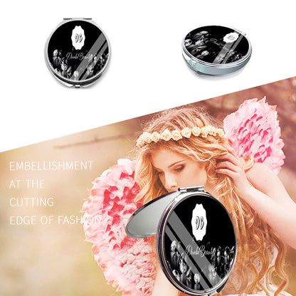 Portable Cosmetic Mirror｜Stainless Steel - DUNBIBEAUTYLLC Logo (Designed by Dunbi)