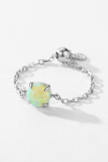 925 Sterling Silver Opal Ring