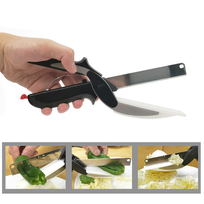 Multi-Function Clever Scissors Cutter 2 in 1 Cutting Board Zendrop