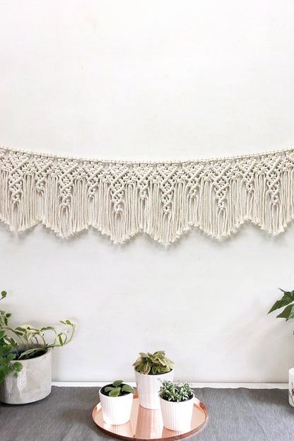 Macrame Fringe Wall Hanging Decor