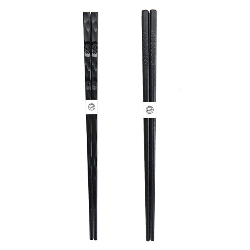 1Pair Japanese chopsticks Black Sushi Fast Food Noodles chop sticks Korean Tableware Kitchen Bar Supplies Chinese Cutlery - DunbiBeauty, LLC