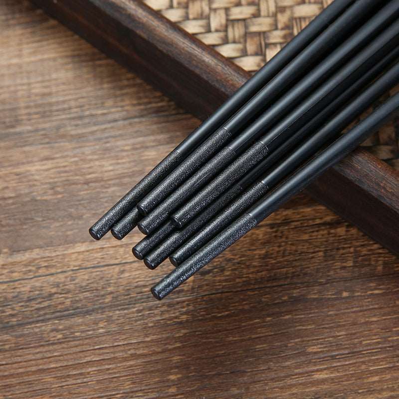 1Pair Japanese chopsticks Black Sushi Fast Food Noodles chop sticks Korean Tableware Kitchen Bar Supplies Chinese Cutlery - DunbiBeauty, LLC