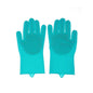 1Pair Silicone Cleaning Gloves Kitchen Silicone Dish Washing Glove for Household Scrubber Rubber Kitchen Clean Tool - DunbiBeauty, LLC