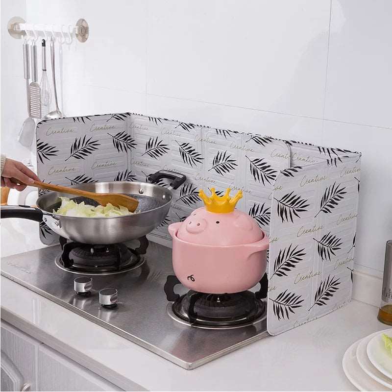 1Pc Kitchen Cooking Protective Cover Frying Anti Oil Splashing Shield Easy To Clean Gas Stove Oil Removal Baffle Kitchen Tools - DunbiBeauty, LLC