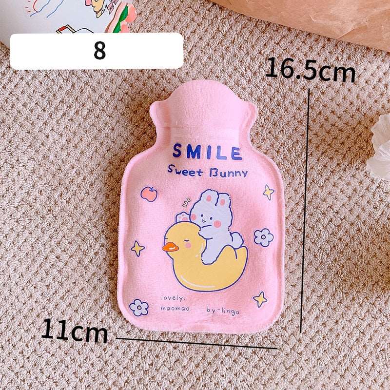 1Pc Lovely Cartoon Hand Po Warm Water Bottle Mini Hot Water Bottles Portable Hand Warmer Hand Feet Hot Water Bags - DunbiBeauty, LLC