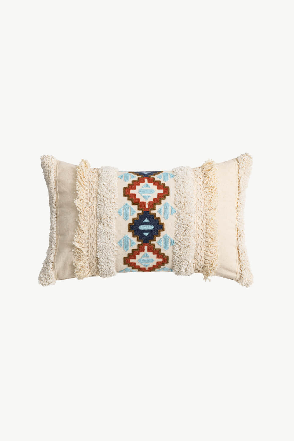 2 Styles Embroidered Fringe Detail Pillow Cover - DunbiBeauty, LLC