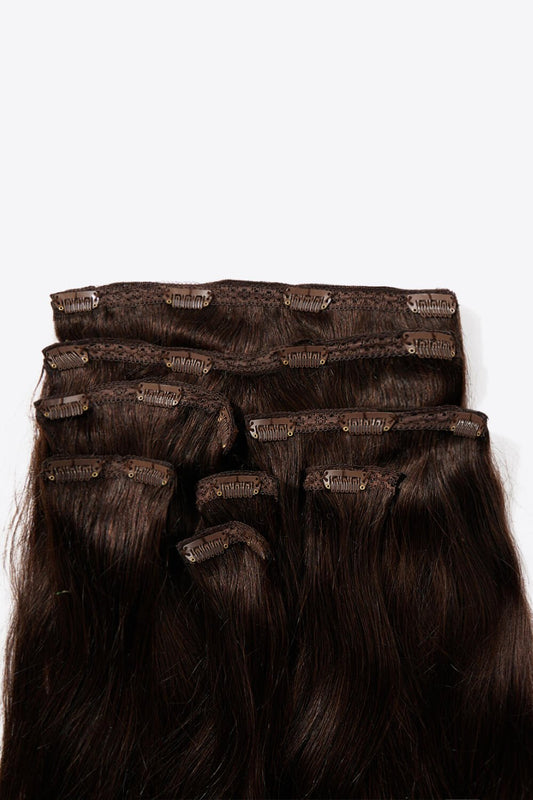 20" 140g #4 Clip-in Hair Extensions Human Hair - DunbiBeauty, LLC