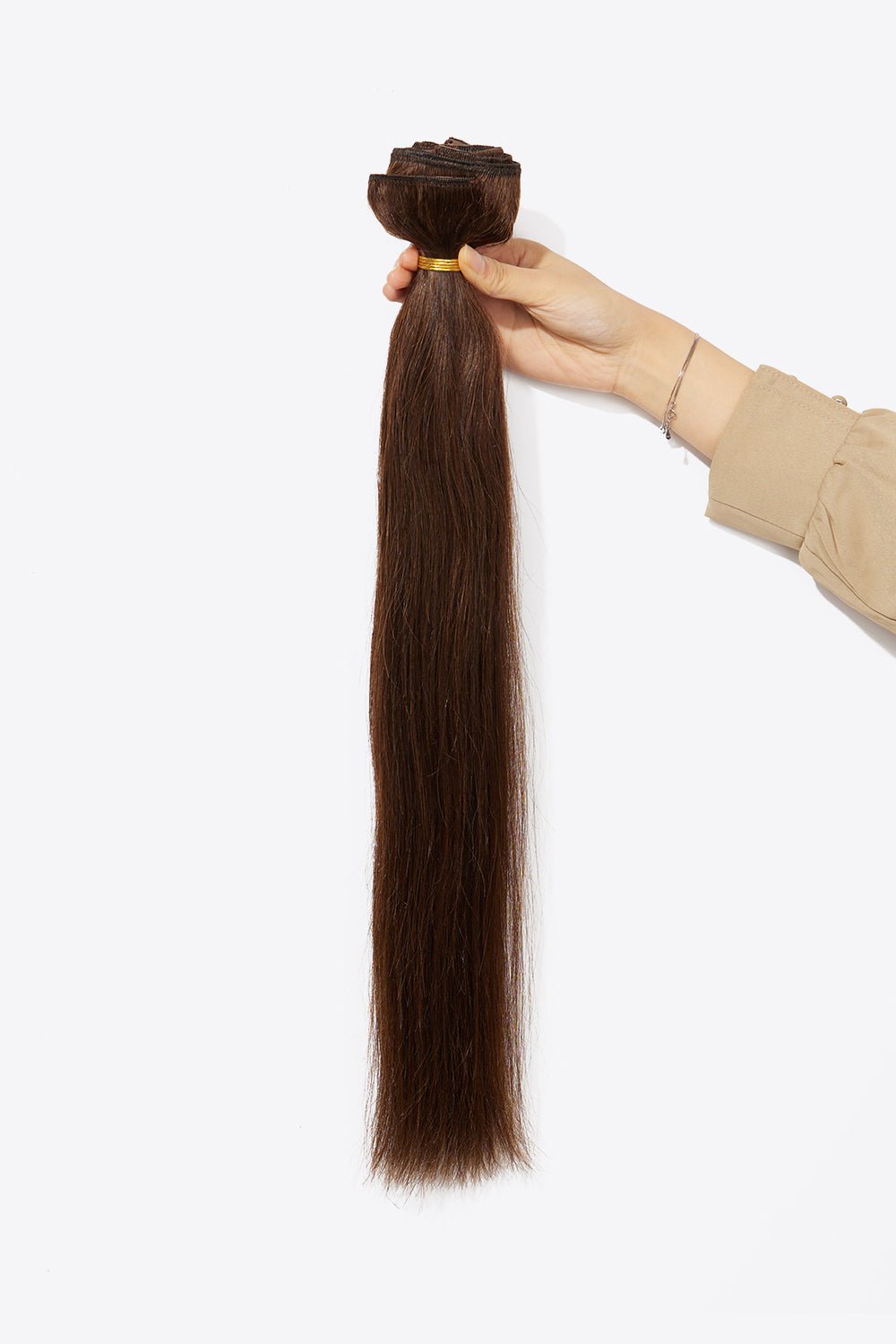 20" 140g #4 Clip-in Hair Extensions Human Hair - DunbiBeauty, LLC