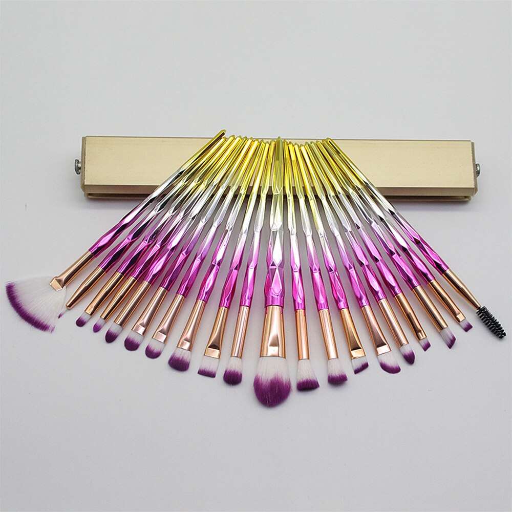 20 Pcs Diamond Makeup Brushes Powder Set - DunbiBeauty, LLC