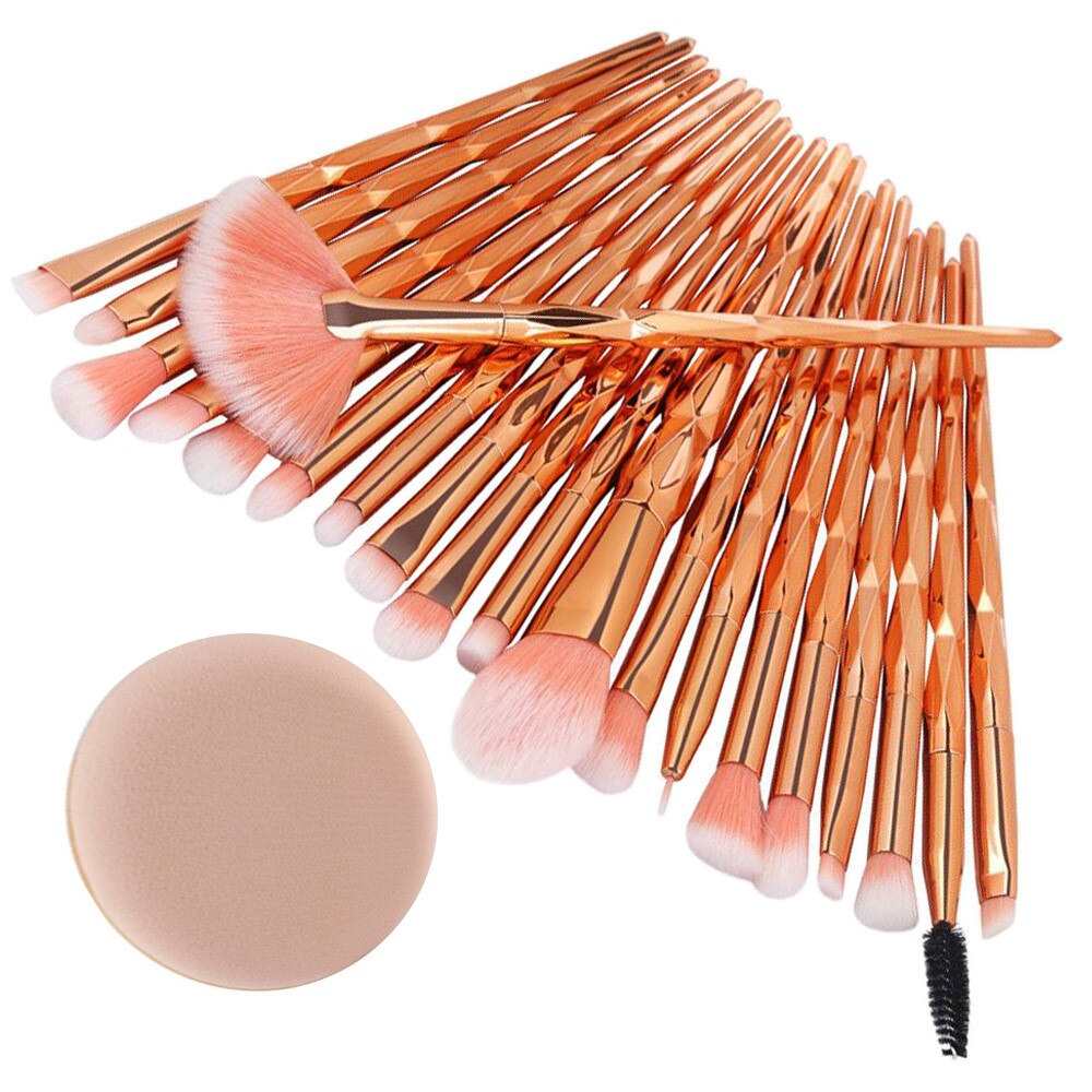 20 Pcs Diamond Makeup Brushes Powder Set - DunbiBeauty, LLC