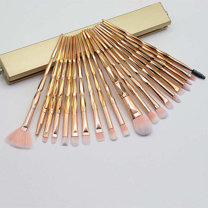 20 Pcs Diamond Makeup Brushes Powder Set - DunbiBeauty, LLC