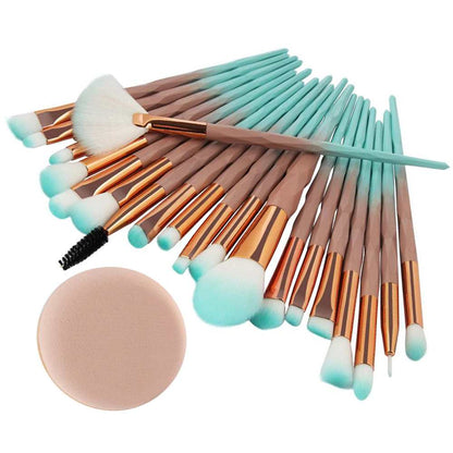 20 Pcs Diamond Makeup Brushes Powder Set - DunbiBeauty, LLC