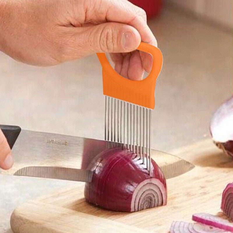 2019 New Kitchen Gadgets Onion Slicer Tomato Vegetables Safe Fork vegetables Slicing Cutting Tools - DunbiBeauty, LLC