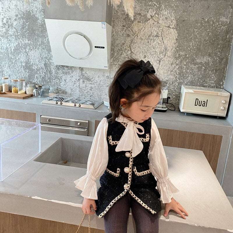 2020 Autumn New Arrival Girls Fashion Tweed Dress Kids Long Sleeve Dresses Girls Princess Dress - DunbiBeauty, LLC