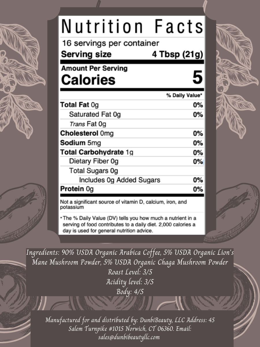 Mushroom Coffee Fusion - Lion’s Mane & Chaga