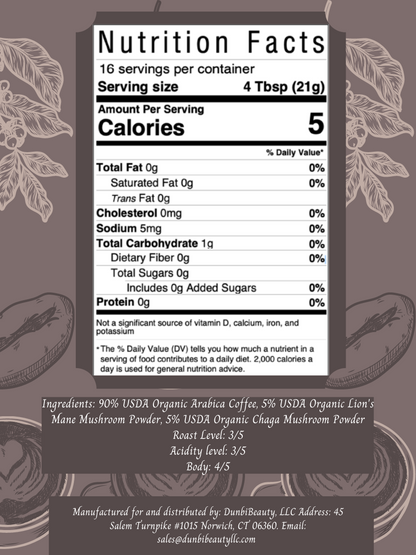 Mushroom Coffee Fusion - Lion’s Mane & Chaga