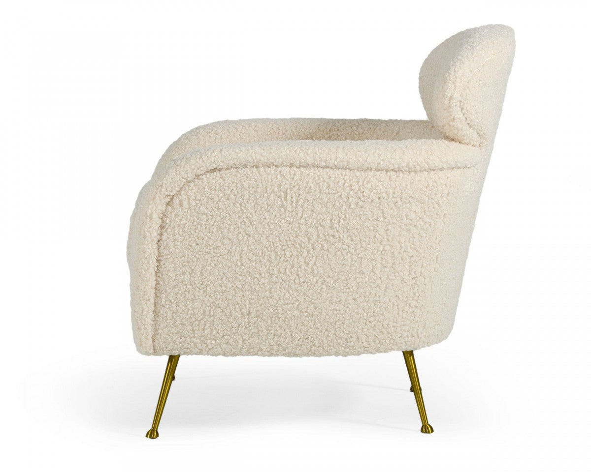 Modrest Altura Modern Faux Fur Lounge Chair