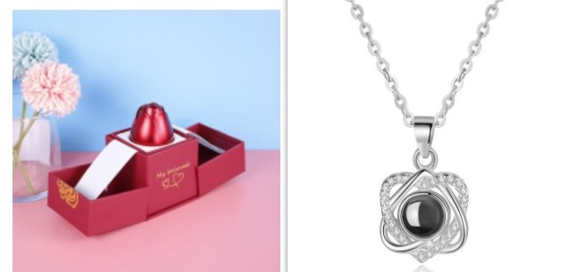 2023 Hot Valentine's Day Gifts Metal Rose Jewelry Gift Box Necklace For Wedding Girlfriend Necklace Gifts - DunbiBeauty, LLC