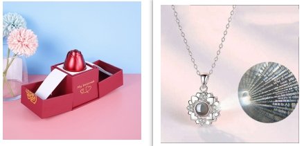 2023 Hot Valentine's Day Gifts Metal Rose Jewelry Gift Box Necklace For Wedding Girlfriend Necklace Gifts - DunbiBeauty, LLC