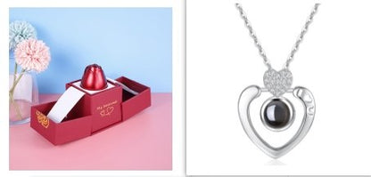 2023 Hot Valentine's Day Gifts Metal Rose Jewelry Gift Box Necklace For Wedding Girlfriend Necklace Gifts - DunbiBeauty, LLC