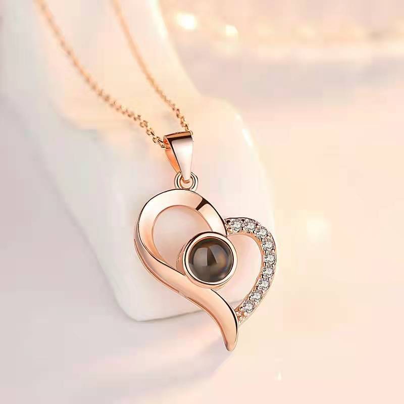 2023 Hot Valentine's Day Gifts Metal Rose Jewelry Gift Box Necklace For Wedding Girlfriend Necklace Gifts - DunbiBeauty, LLC