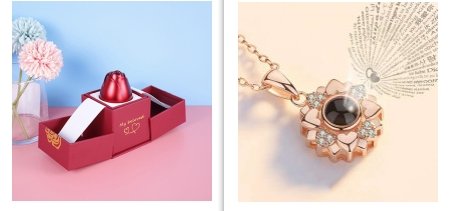 2023 Hot Valentine's Day Gifts Metal Rose Jewelry Gift Box Necklace For Wedding Girlfriend Necklace Gifts - DunbiBeauty, LLC