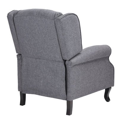 Fabric Wingback Recliner Chair for Living Room, Tufted Reading Chairs for Adults, Lazy Boy Recliners Chairs for Small Space,Lounge Chair(Grey)