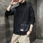 Men's Loose Long Sleeve Turtleneck with Hip Pocket nihaodropshipping