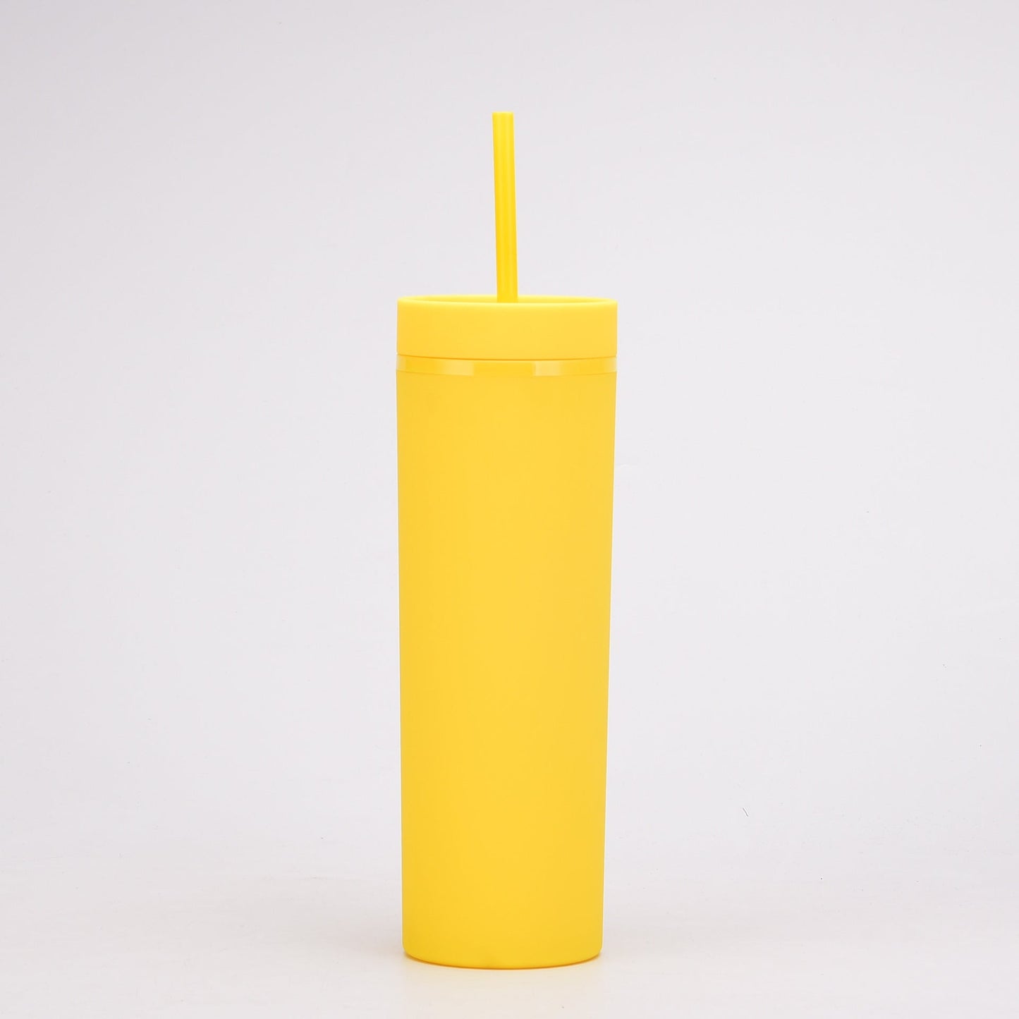 20Oz Double-Layer Plastic Skinny Tumbler with Matching Straw - DunbiBeauty, LLC