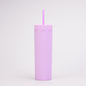 20Oz Double-Layer Plastic Skinny Tumbler with Matching Straw - DunbiBeauty, LLC