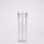 20Oz Double-Layer Plastic Skinny Tumbler with Matching Straw - DunbiBeauty, LLC